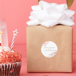 Adesivo Favor De Casamento De Cor De Água Floral Bela