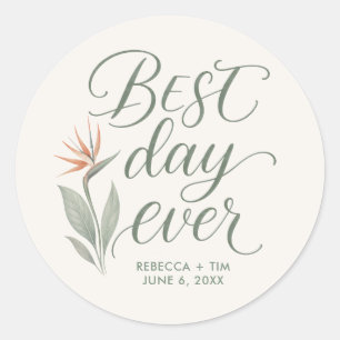 Adesivo Favor de casamento de destino de praia do Melhor D