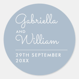 Adesivo Favor de Casamento de Esquadrão Azul Elegante