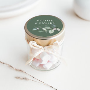 Adesivo Favor de casamento de folhagem de água