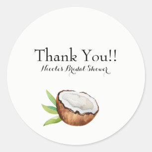 Adesivo Favor de casamento elegante de coco tropical