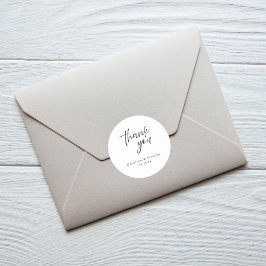 Adesivo Favor de Casamento Elegante Gravata Preta & Selo d