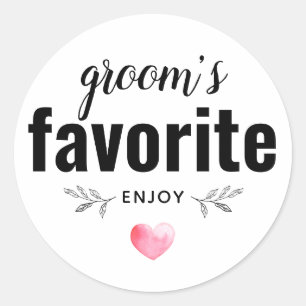Adesivo Favor de Casamento Favorito do Groom