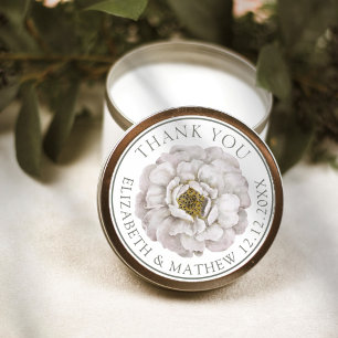 Adesivo Favor de casamento flor branca Boho