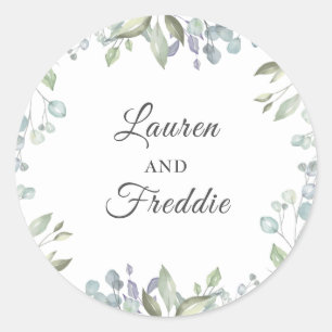 Adesivo Favor de casamento floral em aquarela lilás
