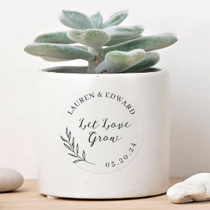 Adesivo Favor de Casamento Folhagem Elegante Deixe o Amor 