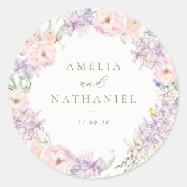 Adesivo Favor de casamento Jardim Pastel