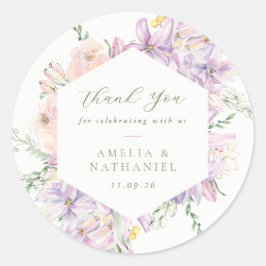 Adesivo Favor de casamento Jardim Pastel