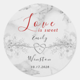 Adesivo Favor de casamento Love is Sweet