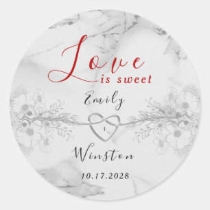 Adesivo Favor de casamento Love is Sweet