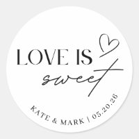 Favor de casamento Minimalist Love is Sweet