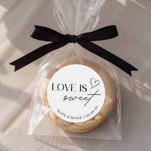 Adesivo Favor de casamento Minimalist Love is Sweet