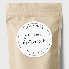 Adesivo Favor de casamento Minimalista Moderno Deixe o Amo