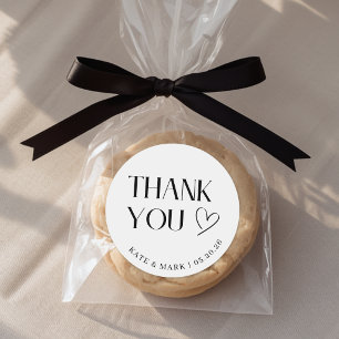 Adesivo Favor de casamento minimalista Obrigado