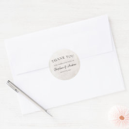 Adesivo Favor de casamento moderno em marfim e bege