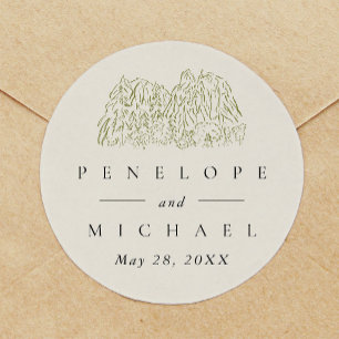Adesivo Favor de Casamento no Parque Nacional de Yosemite
