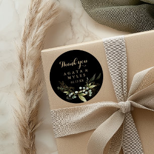Adesivo Favor de casamento Obrigado Sage Verde Eucalipto D