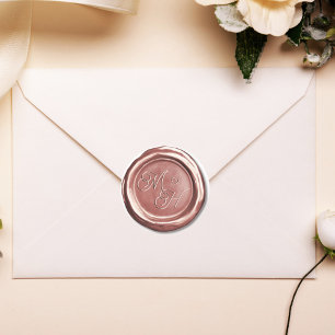 Adesivo Favor de Casamento Personalizado de Iniciais de Vi