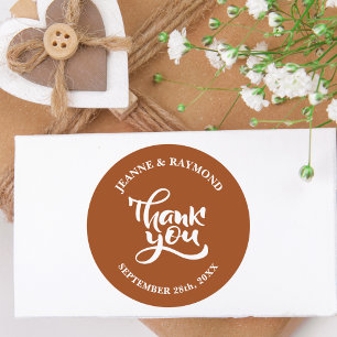 Adesivo Favor de Casamento Personalizado de Terracota Obri