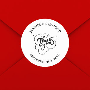 Adesivo Favor de Casamento Personalizado Elegante de Agrad
