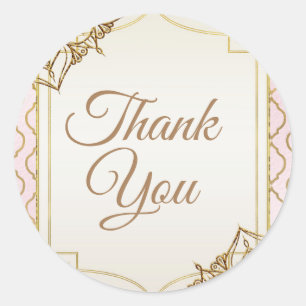 Adesivo Favor de Casamento Pink & Gold Noites Marroquinas 