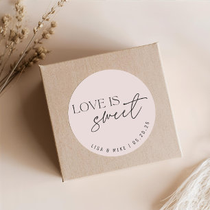 Adesivo Favor de casamento Pink Love is Sweet