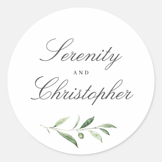 Adesivo Favor de casamento simples com caligrafia rústica  (Frente)