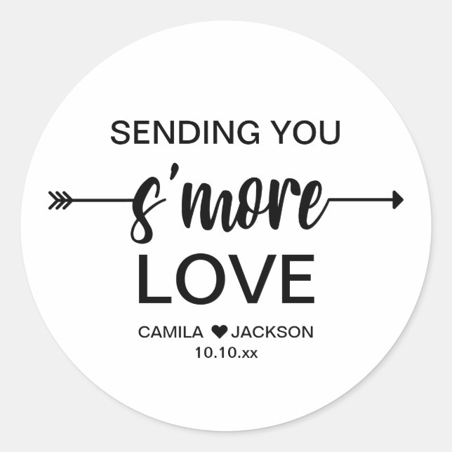 Adesivo Favor de casamento S'more (Frente)