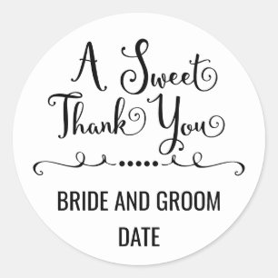 Adesivo FAVOR DE CASAMENTO Um Doce Obrigado