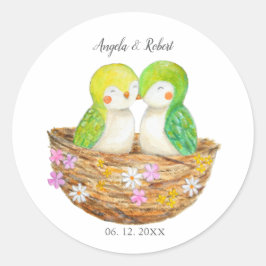 Adesivo Favor de Casamento Único para Aves Cutas Personali