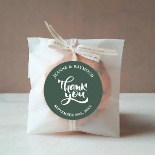 Adesivo Favor de Casamento Verde Salvia Personalizado Obri