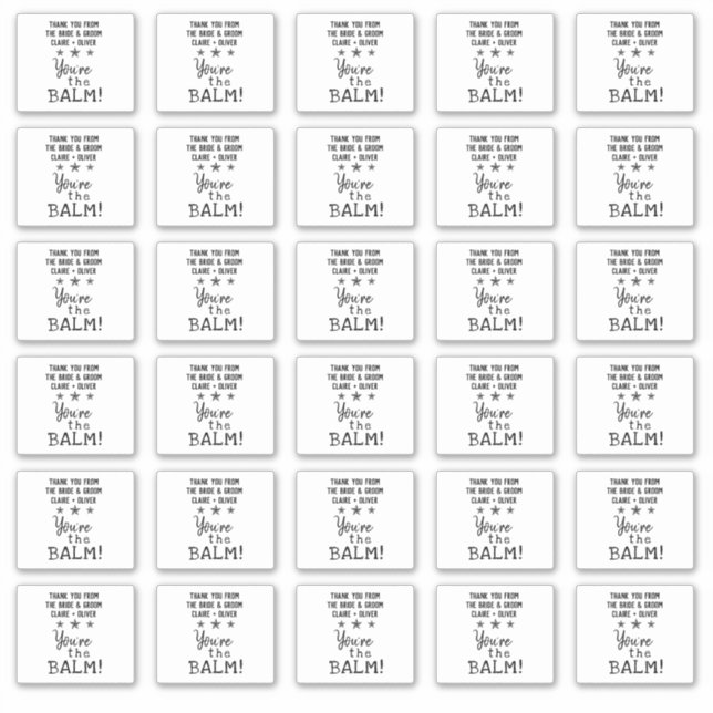 Adesivo Favor de Casamento | Você é o Lip personalizado de (Frente)