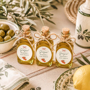 Adesivo Favor de Chá de Bebê Mercado Italiano