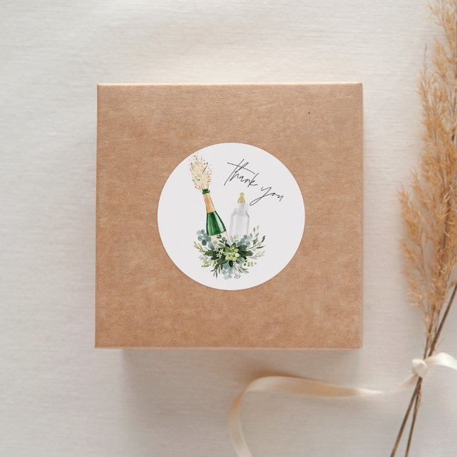 Adesivo Favor de Chá de Bebê REMY Poppin Garrafas (Criador carregado)