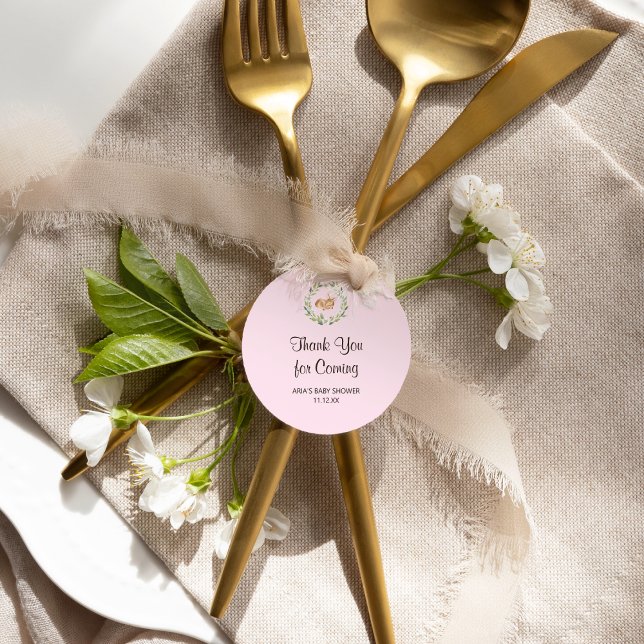 Adesivo Favor de Chá de fraldas de cervejeira floral (Criador carregado)