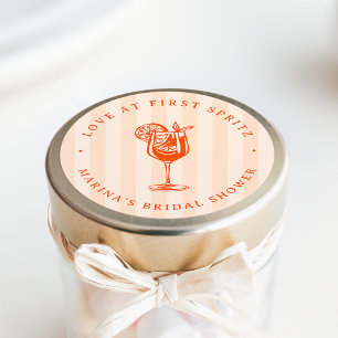 Adesivo Favor de Chá de Noiva Amor à Primeira Spritz