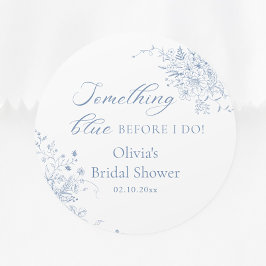 Adesivo Favor de Chá de Noiva "Something Blue"