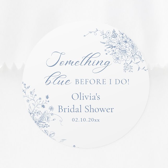 Adesivo Favor de Chá de Panela Something Blue (Criador carregado)