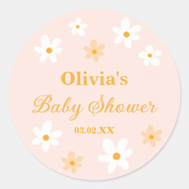 Adesivo Favor de Chuveirinho de Bebê 'Baby In Bloom'