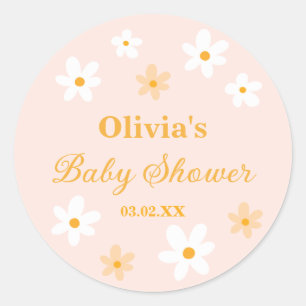 Adesivo Favor de Chuveirinho de Bebê 'Baby In Bloom'