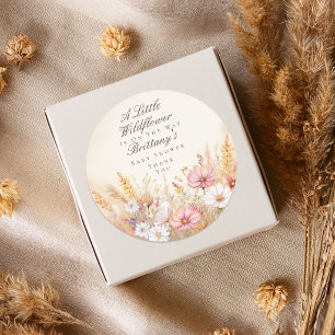 Adesivo Favor de Chuveirinho de Bebê Flor Silvestre de Pra