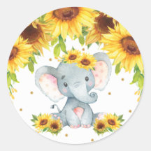 Favor de Chuveirinho de Bebê Girassol Elefante