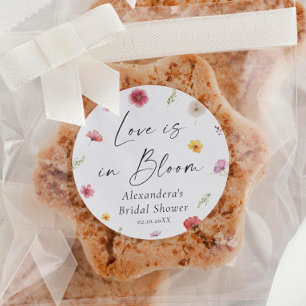 Adesivo Favor de Chuveiro de Noiva Amor em Flor