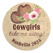 Favor de despedida de solteira de cowgirl floral r