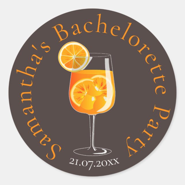 Adesivo Favor de Despedida de Solteira Personalizado (Frente)