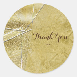 Adesivo Favor de festa brilhante dourado de cristal de vid