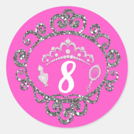 Adesivo Favor de Festa de Aniversário da Princesa Brilho P