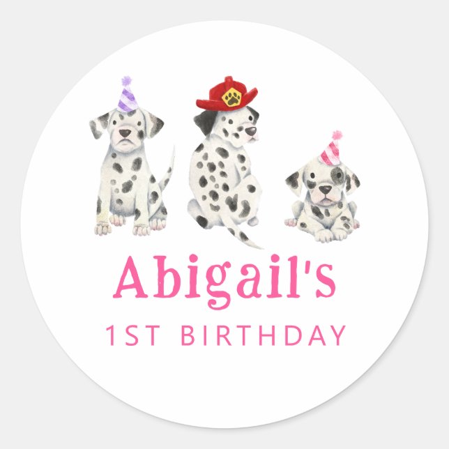 Adesivo Favor de Festa de aniversário de Bombeiro (Frente)