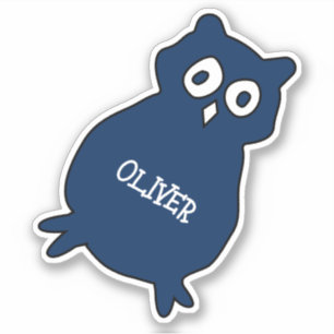 Adesivo Favor de Festa de aniversário de Coruja