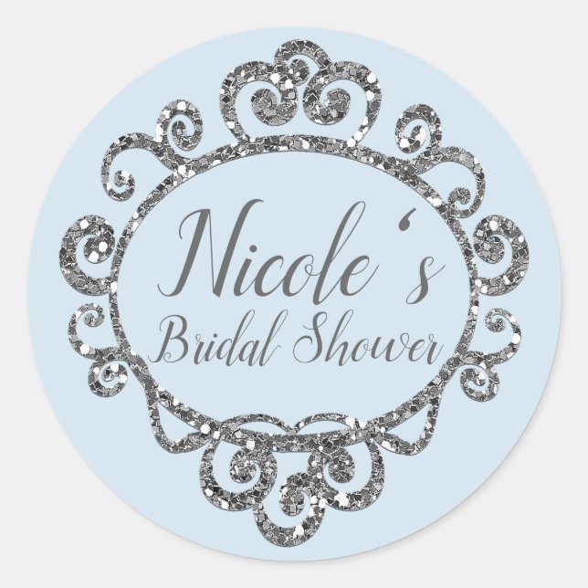 Adesivo Favor de Festa de aniversário de Dispararia Silver (Frente)